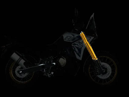 Adjustable shock absorption of VOGE DS800X Rally